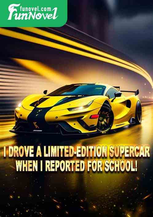 I drove a limited-edition supercar when I reported for school!