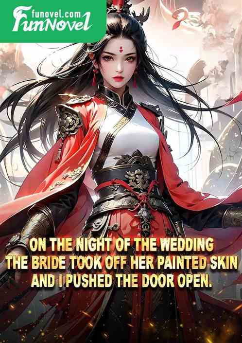 On the night of the wedding, the bride took off her painted skin and I pushed the door open.