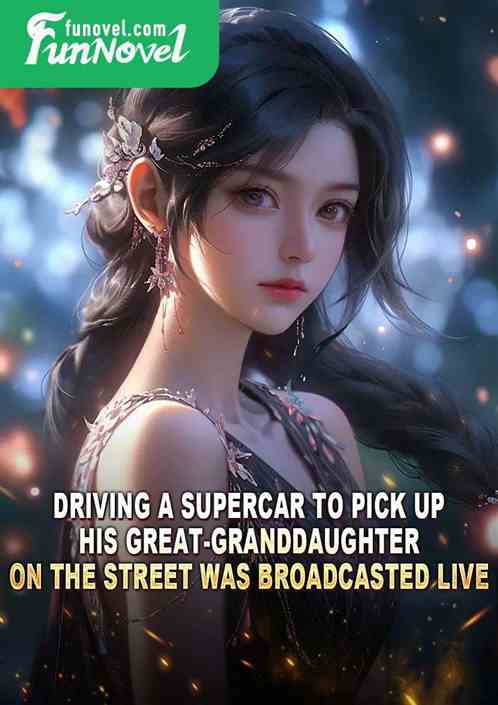 Driving a supercar to pick up his great-granddaughter on the street was broadcasted live.